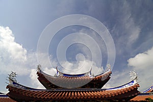 Roof details of a Chinese Temple