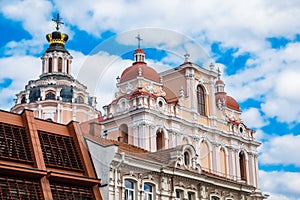 Roof and dome of St. Casimir Church. Vilnius city, Lithuania. photo