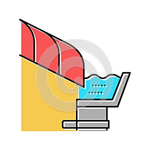 roof drainage system color icon vector illustration
