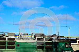 Roof of the electric locomotive