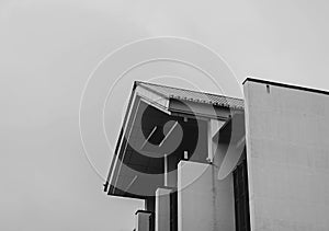 Roof and facade of the hotel