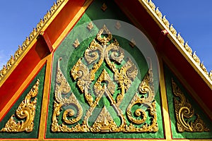 Roof gable Golden Thai style temple