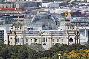 Roof of German parliament building Bundestag in Berlin, German