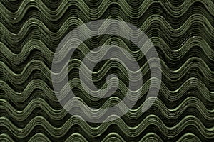 Roof green slate tiles pattern wave texture