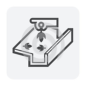 Gutter cleaning icon