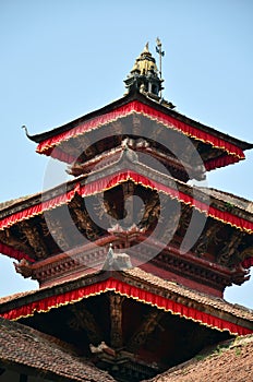 Roof of Hanuman Dhoka at Basantapur Durbar square in Kathmandu