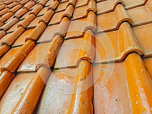 the roof of house made with rooftile.