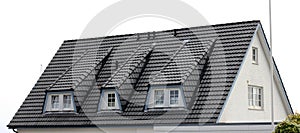 The roof of the house with nice window