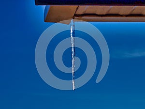 Roof Icicle on a Colorado Sky