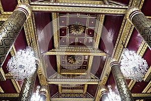 roof inside The Thai temple look nice