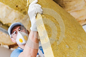 Roof Insulating by Mineral Wool photo