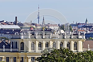 Roof landscape of the palace Schoenbrunn