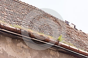 The roof is made of clay tiles