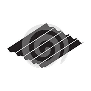 Roof material vector icon.Black vector icon isolated on white background roof material.