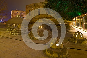 On the roof of the medieval hamam of Gadji Gaib. Baku