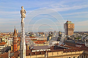 The roof of the Milan Cathedral Duomo di Milano