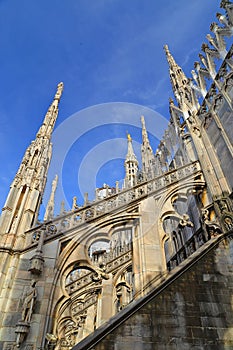 The roof of the Milan Cathedral Duomo di Milano