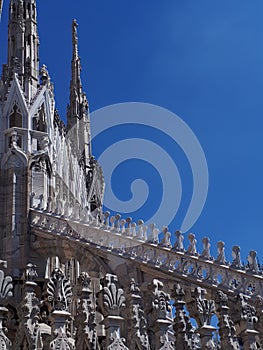 The roof of the Milan Cathedral. Italy, europe. photo