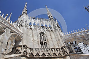 The roof of the Milan Cathedral. Italy, europe. photo