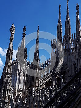 The roof of the Milan Cathedral. Italy, europe. photo