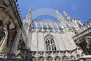 The roof of the Milan Cathedral. Italy, europe.