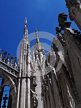 The roof of the Milan Cathedral. Italy, europe.