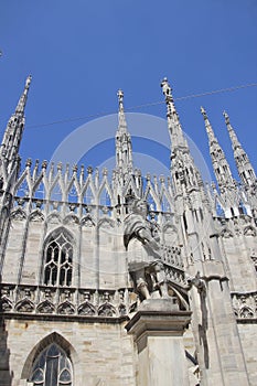 The roof of the Milan Cathedral. Italy, europe. photo