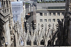 The roof of the Milan Cathedral. Italy, europe. photo