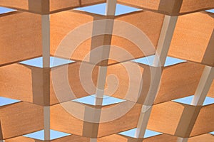 Roof of a modern gazebo-pergola