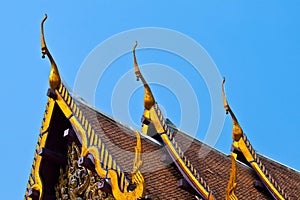 Roof of monastery Wat Na Phramane