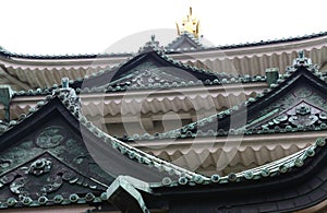 Roof of Nagoya Castle with Golden Carp photo
