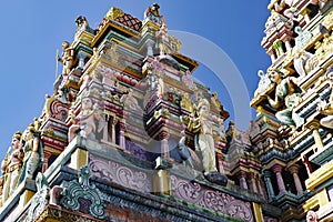 The roof of one of the most beautiful Hindu temple - Siva Soopramaniar Kovile Bel-Air Riviere Seche