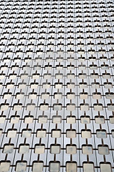 Roof in paris, france on glass and metal background. Rooftop or roofing for protection and shelter. Architecture structure and des