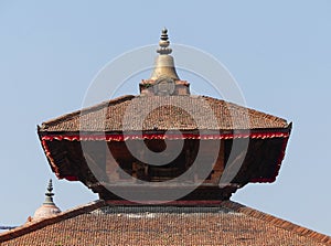 The roof of Pashupatinath Temple, Bhaktapur