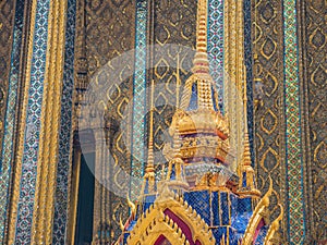 Roof of the path of Wat phra kaew temple area bangkok