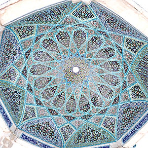 The roof of the pavillion over the tomb of Hafez
