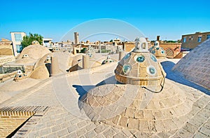 The roof of Qasemi Sultan Amir Ahmad Bathhouse, Kashan, Iran