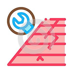 Roof repair icon vector outline illustration