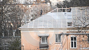 Roof repair in a residential building