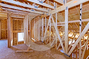 Roof residential construction home framing wooden beam house