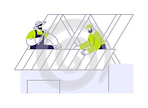 Roof sheathing abstract concept vector illustration.