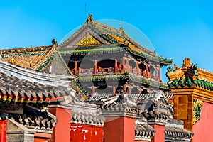 Roof of Shenyang Imperial Palace Building in CHINA