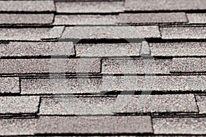 Roof shingles close up