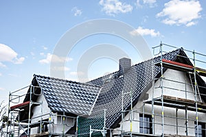 Roof of a single-family house under construction