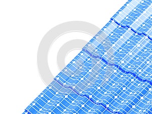 Roof solar panels on a white background 3D illustration photo