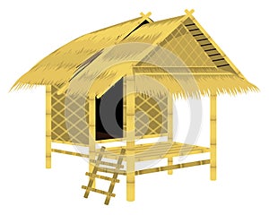 Roof straw hut