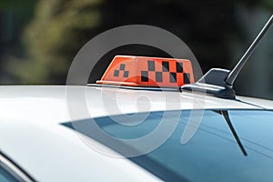 Roof of a taxi car with a barbecue