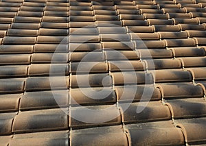 Roof terracotta tiles pattern