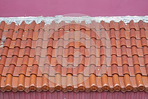 Roof tile pattern in asian style