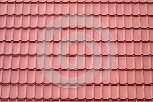 Roof tile seamless pattern covering on house